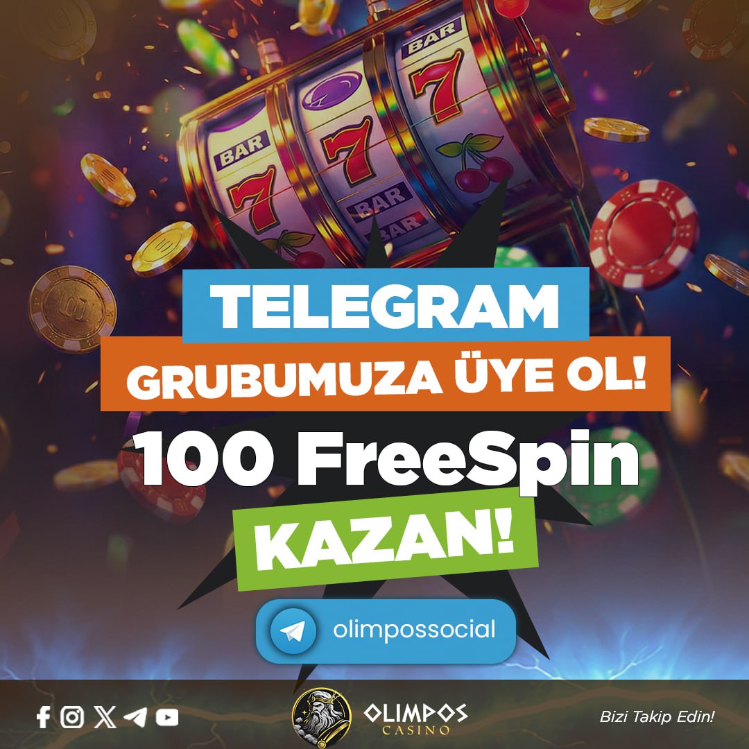 Olimpos Casino Telegram grubuna katıl 100 Freespin kazan
